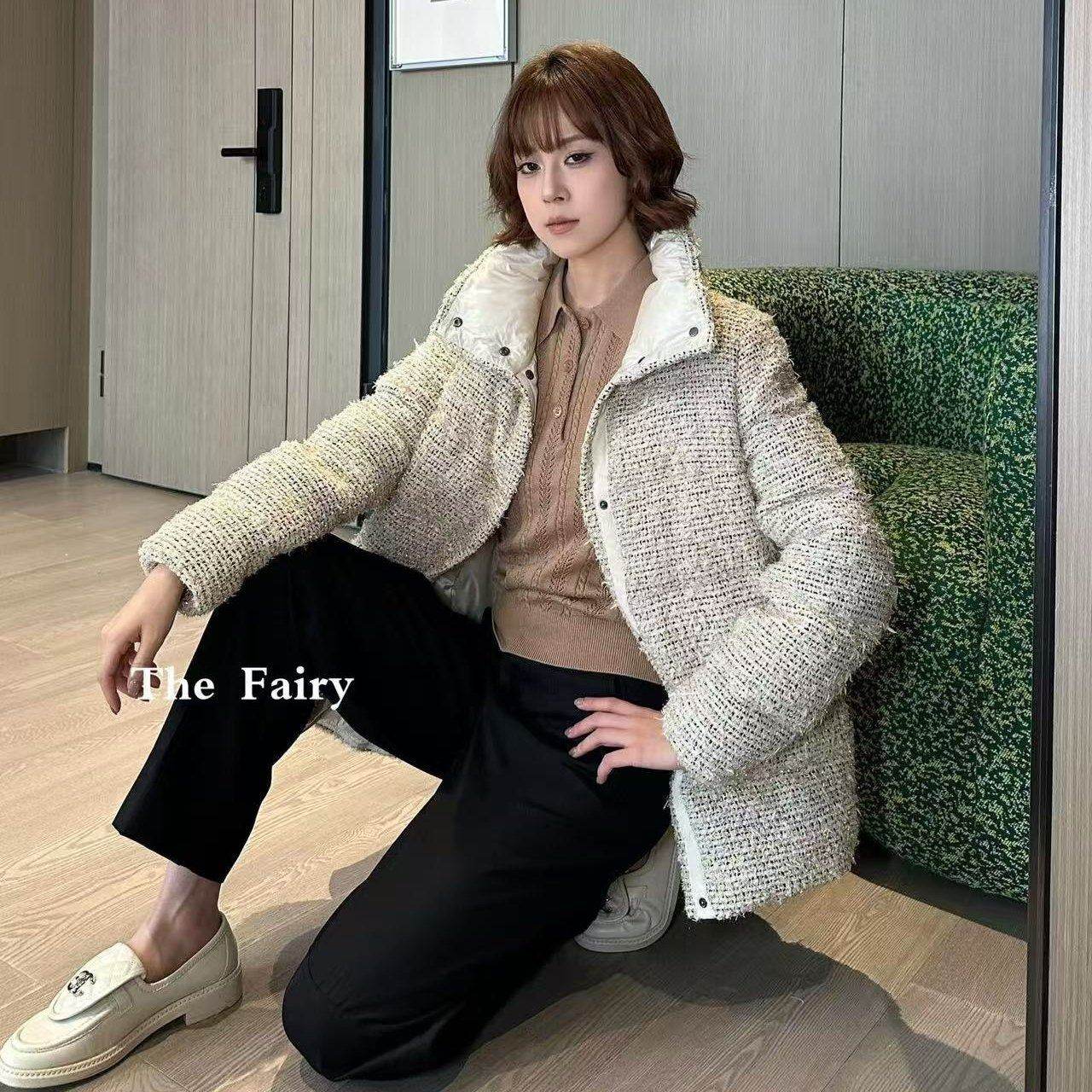 好漂亮好漂亮米杏色羽绒服外套女2025年冬季新款短上衣名媛小香风