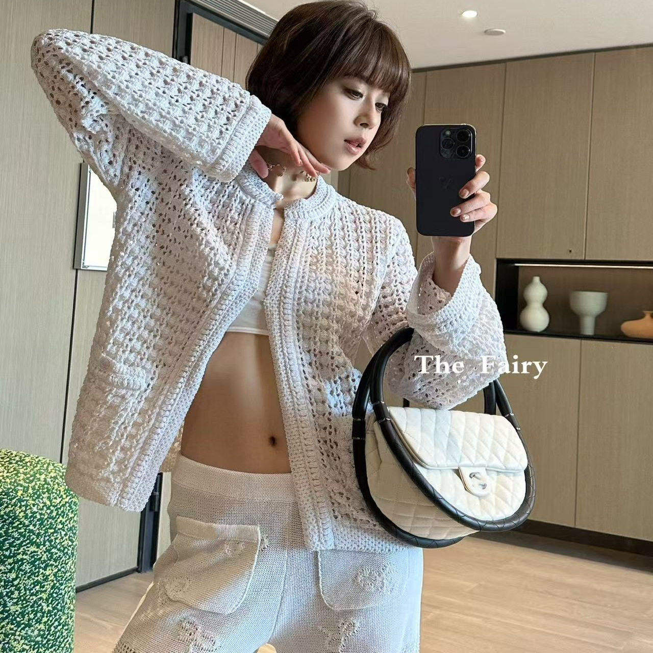 好漂亮好漂亮镂空针织开衫外套女2026年早春新款短上衣名媛气质潮