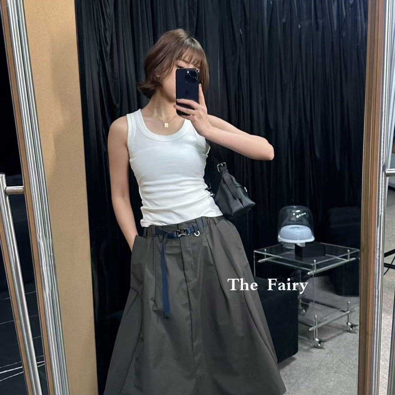 好漂亮军绿色百褶半身裙女2026年早春新款内搭长裙宽松休闲时尚潮