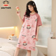 大嘴猴带胸垫女士夏季 睡裙2025春夏纯棉卡通睡衣少女全棉家居服