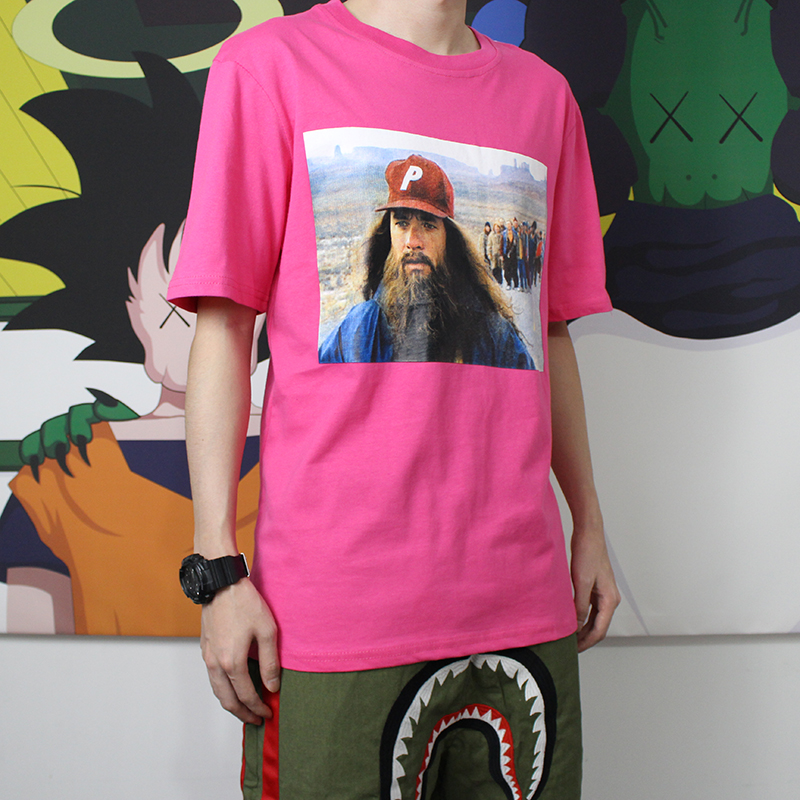 18SS PALACE LIFE JENNY T-SHIRT 阿甘人物男女情侣紫色短袖T恤潮
