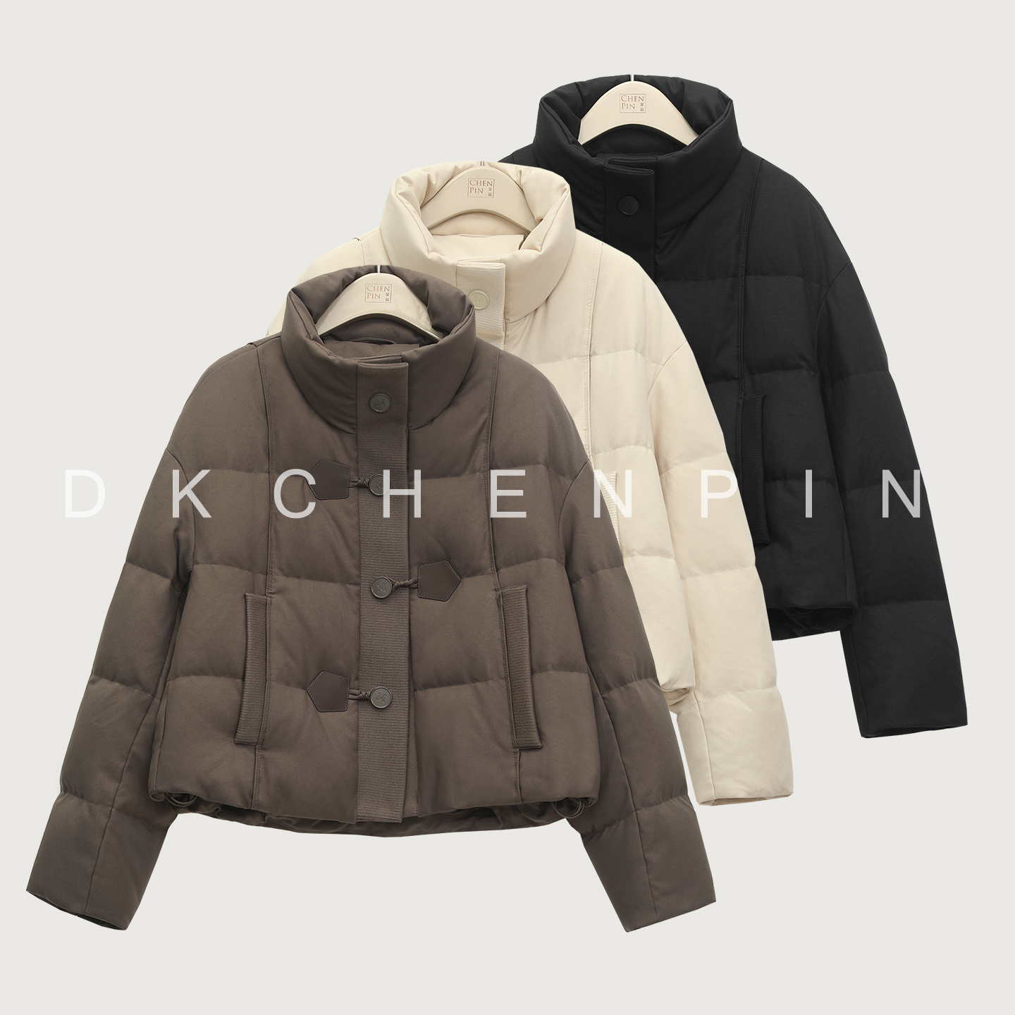 呈品90白鸭绒立领短款羽绒服2025冬季时尚加厚保暖抗风防寒鸭绒服