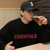 FOG CRAZY美式 潮牌ESSENTIALS加绒男女情侣休闲字母圆领卫衣