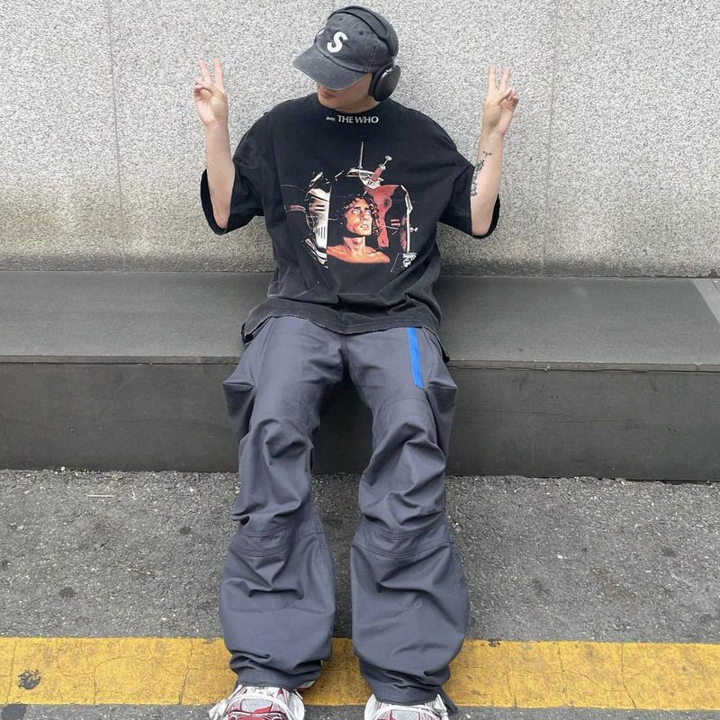 far archive fk拉链vibe风多口袋伞兵机能休闲宽松工装裤