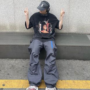 far archive fk拉链vibe风多口袋伞兵机能休闲宽松工装裤