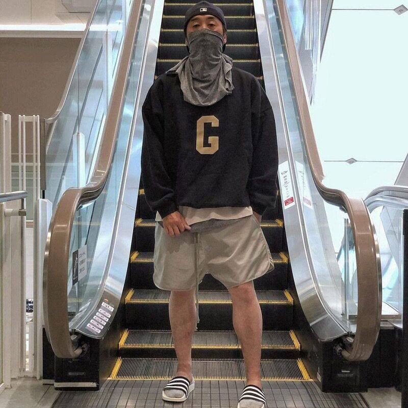 FOG CRAZY FEAR OF GOD第七季主线炫彩抽绳短裤宽松高街五分裤