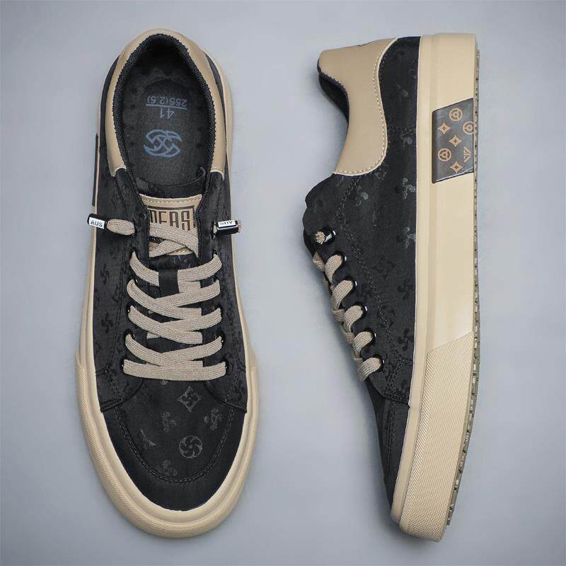 2024新款男鞋夏季透气薄款帆布鞋男士休闲鞋子男款板鞋潮流网面鞋