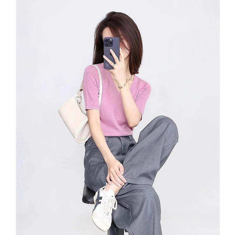 欧洲站女装赫本风高级感活泼减龄套装粉色夏装职业时尚穿搭一整套