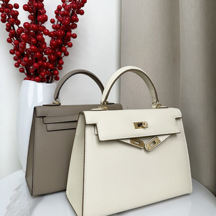 手掌纹凯丽包手提包女高级感气质斜挎包潮单肩真皮2025新款女包包