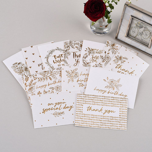 贺卡片烫金生日祝福感恩感谢