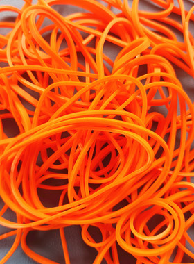 橡皮筋周长195mm宽3mm厚2.0mm橘色环保办公家用胶圈支持定做规格