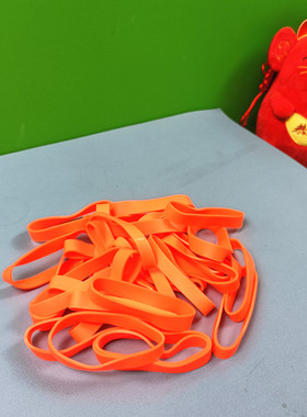橡皮筋大塘上朔直径50mm宽度10毫米TPR橙色橡胶圈收纳捆绑弹力