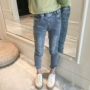 Quần jeans nữ xuân hè mới 2019 trẻ em lớn phiên bản Hàn Quốc của quần chân dài quần trẻ em quần mùa thu thủy triều - Quần quần kaki cho bé