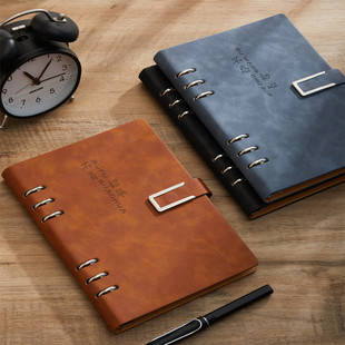 b5活页本外壳单卖仿软皮面九孔外壳a5六孔可拆卸壳子好看的活页夹