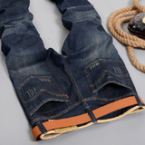 春秋潮牌复古做旧牛仔裤男直筒修身百搭潮流长裤子男1218-087-P21，男装牛仔裤，星座205-2