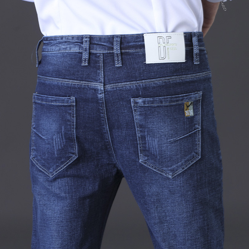 男牛仔裤新款弹力休闲长裤中青年商务百搭直筒裤男9801-P35，男装牛仔裤，星座205-2