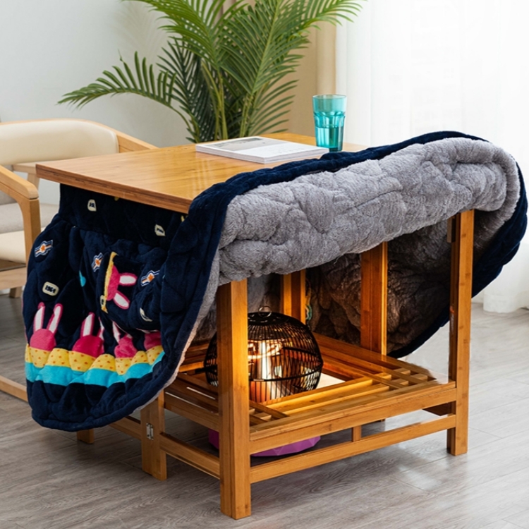 湖南烤火桌子家用折叠烤火架正方形实木冬季炕桌2025新款取暖餐桌