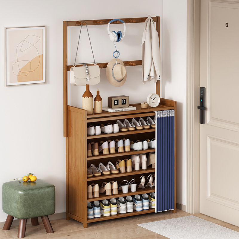 防尘挂衣帽多功能鞋架