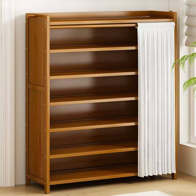 鞋架子家用门口简易收纳遮挡防尘分层隔板实木出租屋入户门鞋柜