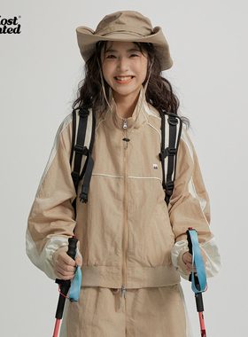 mostwantedlab立领拼色外套嵌条户外运动夹克潮流春秋薄款外套