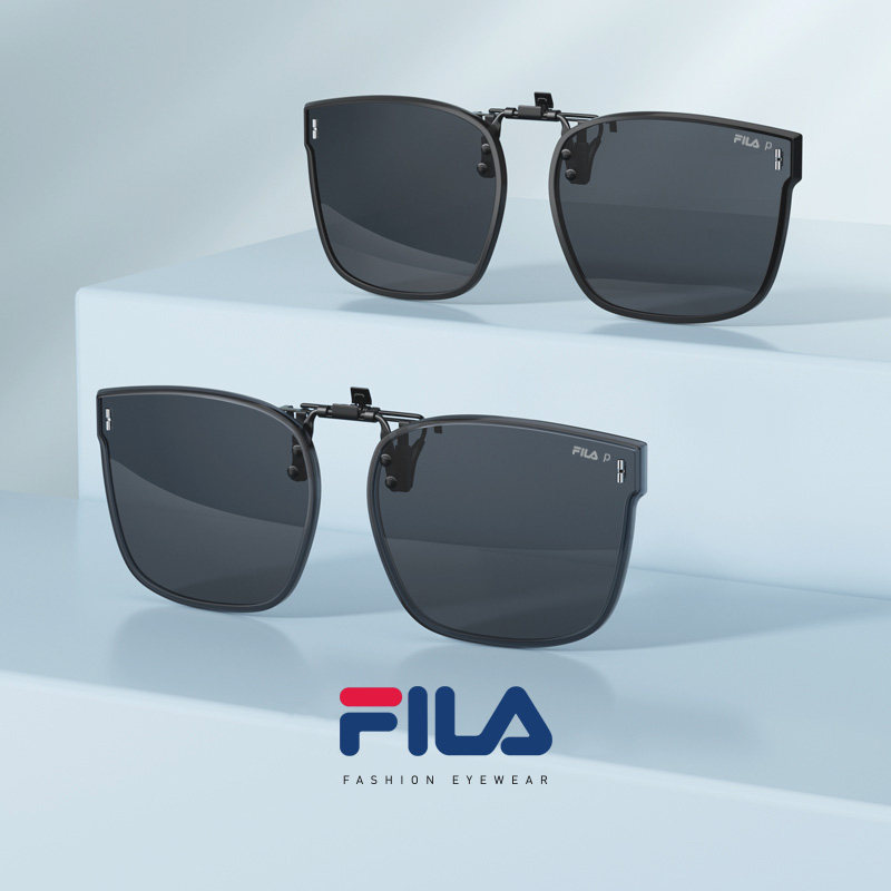 FILA斐乐偏光墨镜夹片开车钓鱼近视眼镜骑行超轻隐藏式男太阳眼镜