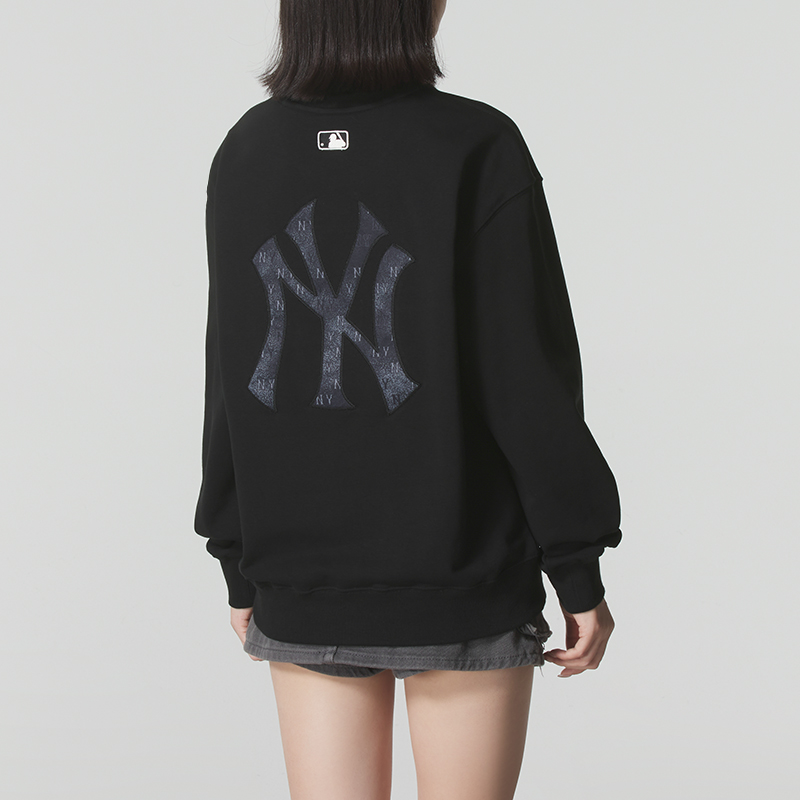 正品MLB休闲长袖T恤套头衫卫衣