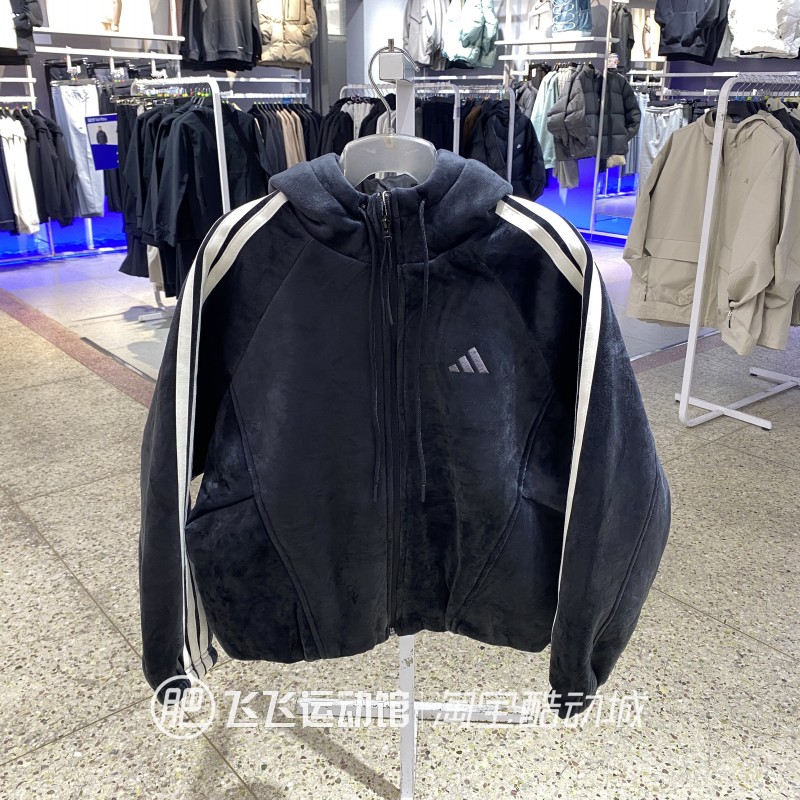 正品阿迪达斯抓绒保暖夹克外套