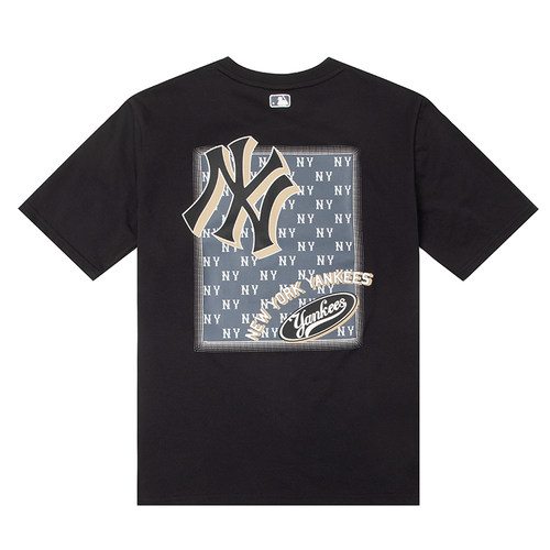 正品MLB图案LOGO百搭休闲短袖T恤