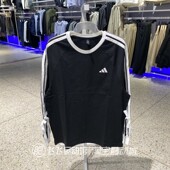 T恤套头衫 正品 ADIDAS阿迪达斯三条纹圆领蝴蝶结女休闲长袖 KG3858