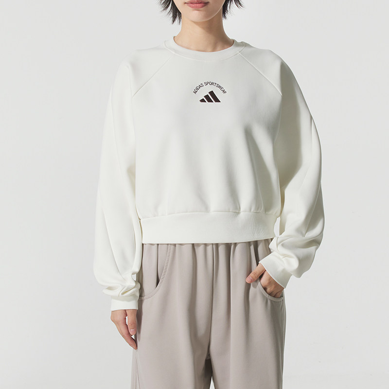 正品阿迪达斯女宽松长袖卫衣