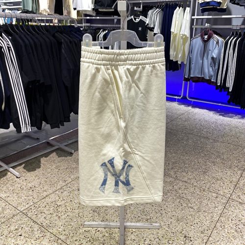 正品MLB大标纯色休闲针织短裤