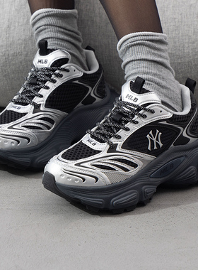 新款正品MLB拼接减震时尚厚底增高情侣男女运动老爹鞋休闲鞋3ASHW