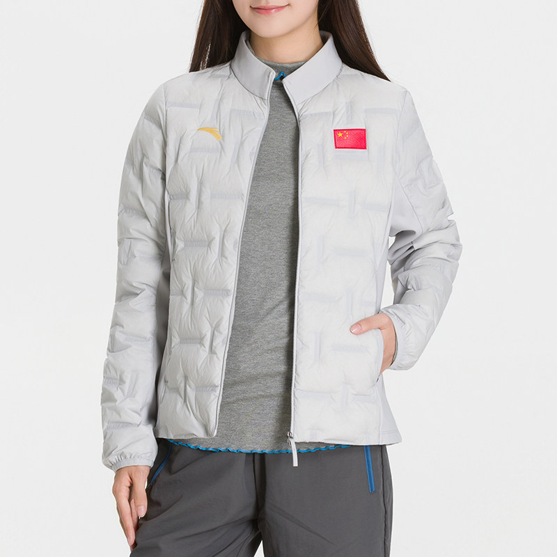 新款安踏轻薄立领女羽绒服