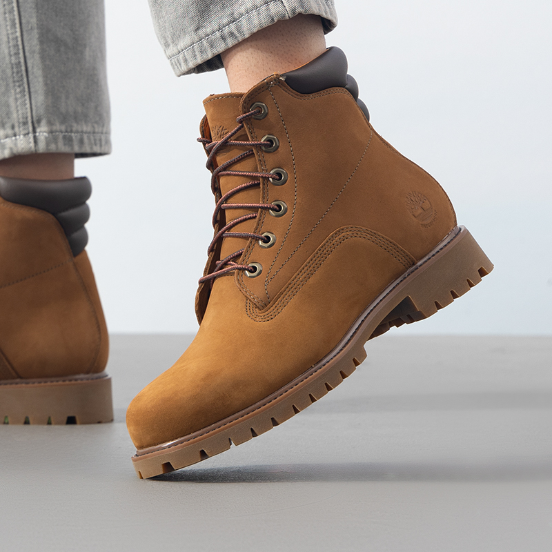 秋冬正品新款添柏岚耐磨保暖百搭男运动休闲高帮靴马丁靴A2E9D715