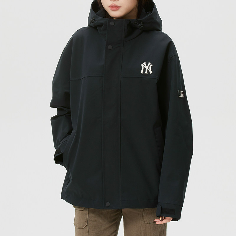 正品MLB户外防风防泼水纯色连帽男女情侣运动休闲工装夹克外套WJB,运动服/休闲服装,运动茄克/外套,淘宝优惠券,粉丝福利购,淘宝优惠卷