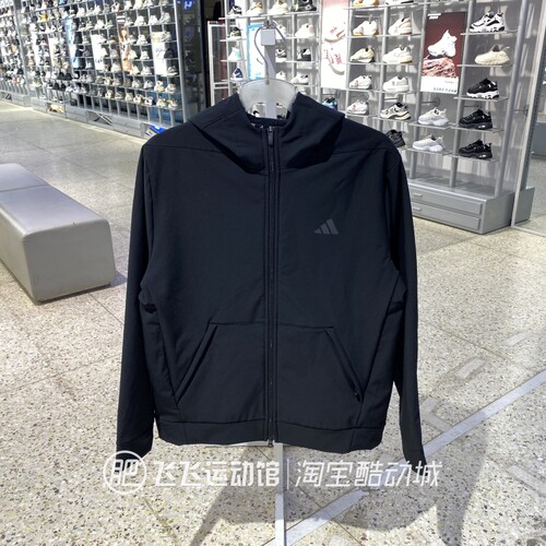阿迪达斯运动男连帽加绒夹克外套