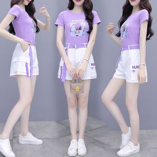 闺蜜姐妹装女生夏装两件套初中学生一套衣服小个子显高运动套