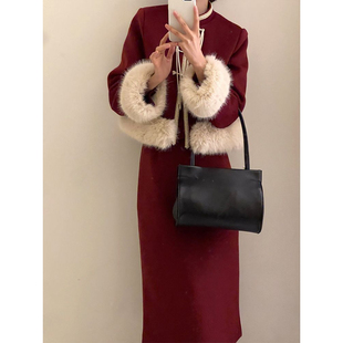 新中式 复古红色新年战袍限定气质高级感外套半身裙两件套 国风套装