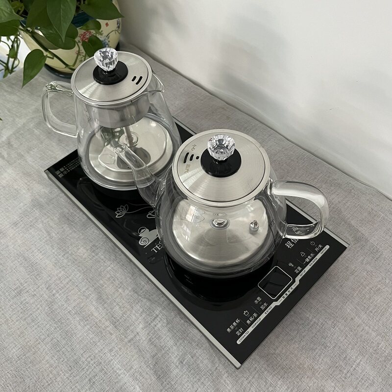 37/23全自动底部上水电热水壶茶台烧水壶煮茶抽水电茶炉茶具套装