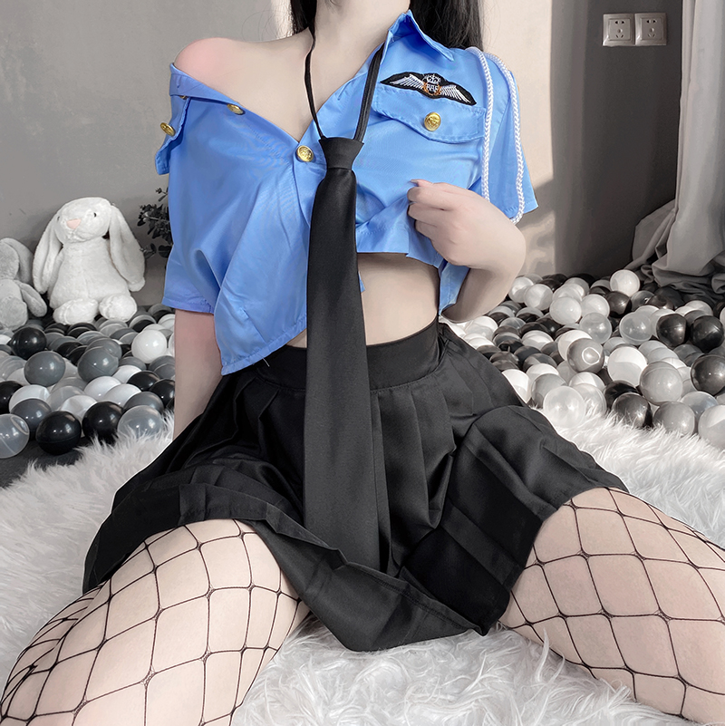 她的猫Hercat：性感女警诱惑制服套装情趣扮演内衣衣服空姐服短裙