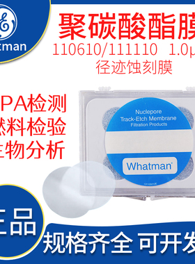 whatman沃特曼聚碳酸酯Nuclepore径迹蚀刻PC滤膜 亲水 直径25mm