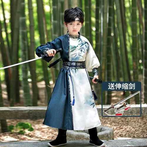男童汉服武侠将军锦衣卫古装演出服儿童国学服夏季新中式童装