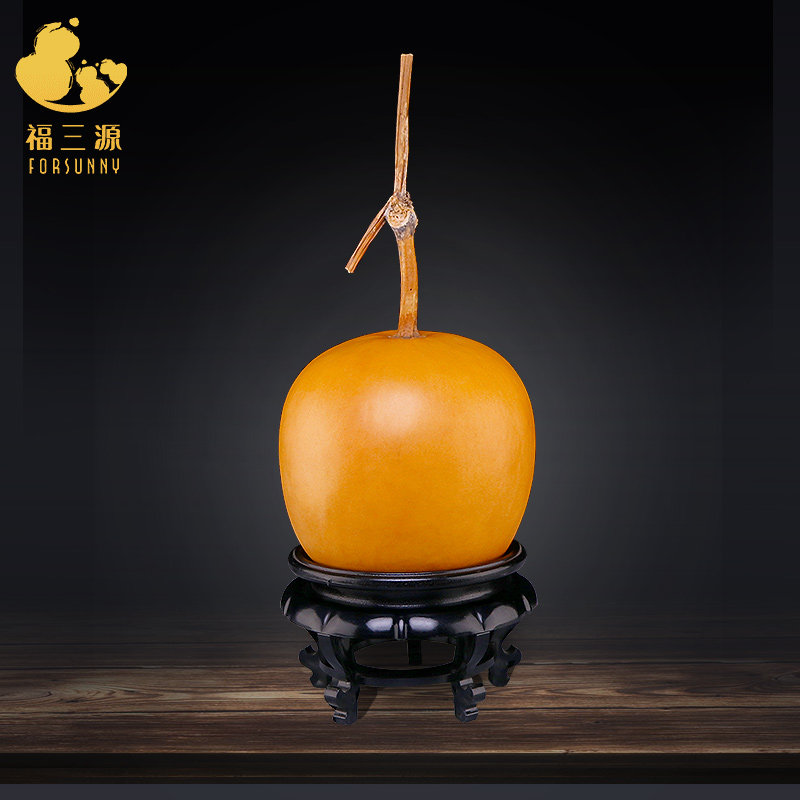 苹果葫芦文玩摆件天然大号带龙头异形小南瓜把件柿柿如意玄关圆形