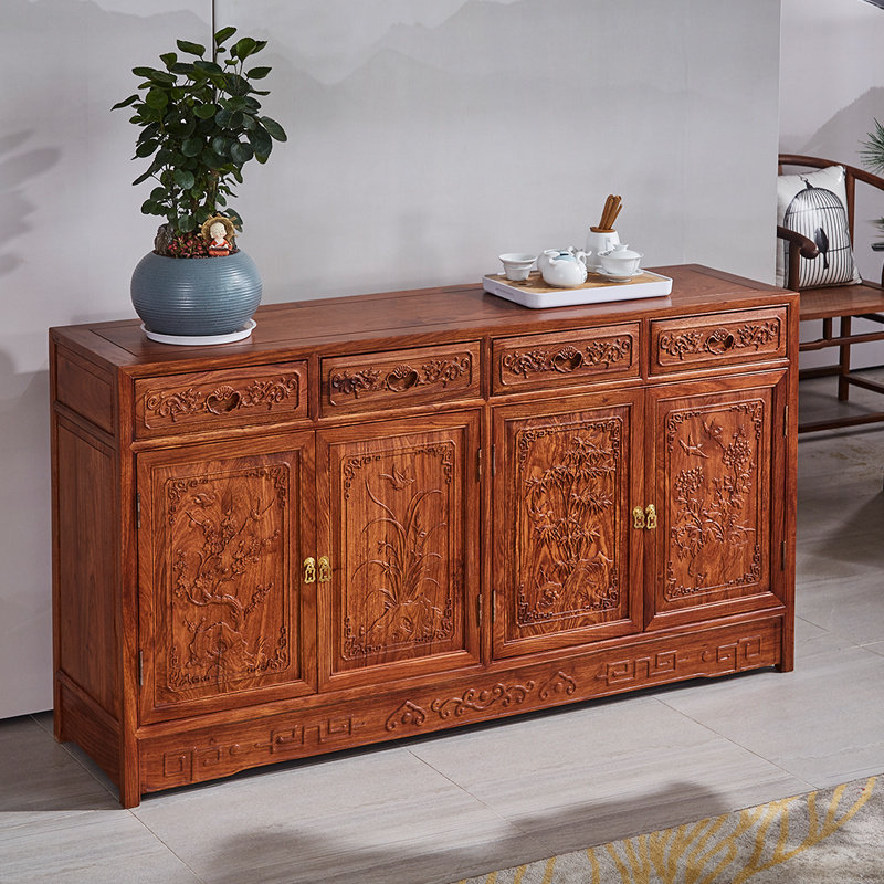 刺猬紫檀餐柜家用花梨柜子客厅正红木收纳柜中式酒柜实木玄关柜,住宅家具,餐边柜,淘宝优惠券,粉丝福利购,淘宝优惠卷