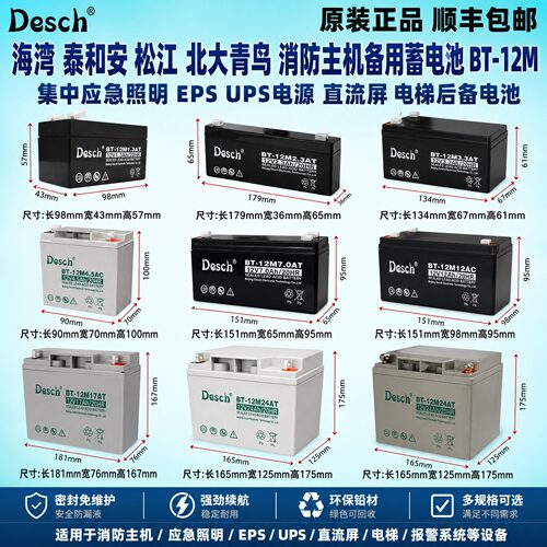 消防主机UPS应急报警备用蓄电池