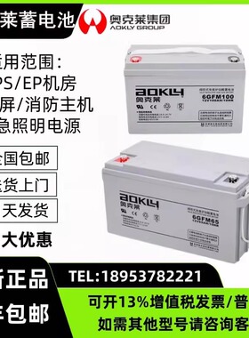 奥克莱蓄电池6GFM12V7A12A18A24A38A40A65A80A100A120A150A200AH