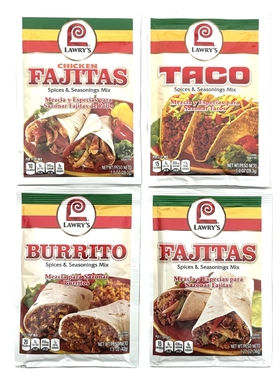 美国进口Lawry's Fajitas/Chili/Burrito鸡肉辣椒面饼复合调味粉