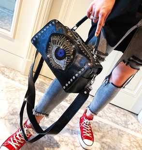 烫钻刺绣马毛包包女2025秋冬上新时尚横款水桶包气质手提包单肩包