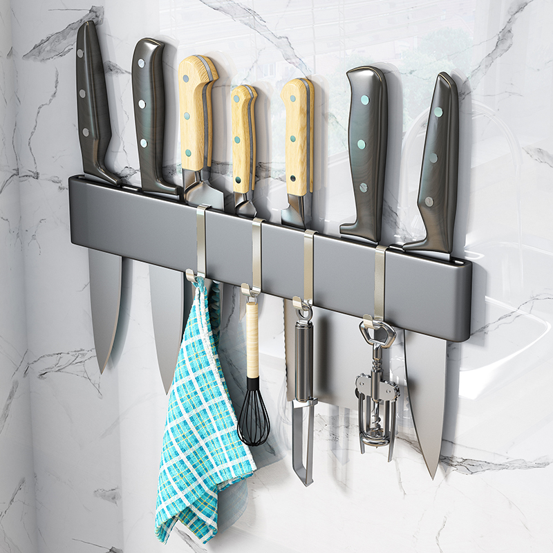 免打孔厨房专用插刀壁挂式刀架