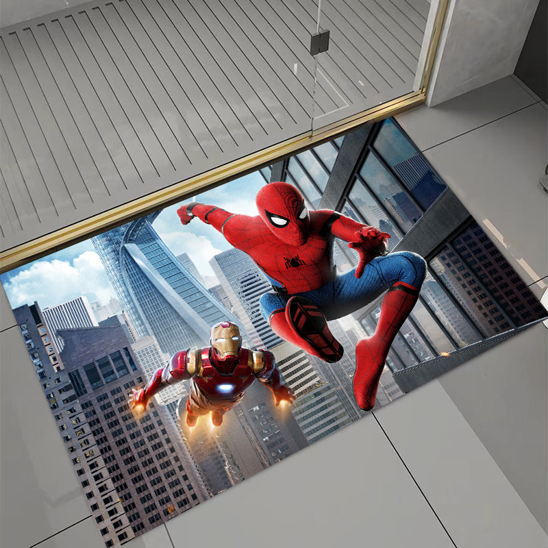 钢铁侠蜘蛛侠卡通地垫漫威进门入户浴室门口卫生间吸水防滑脚垫,居家布艺,家用脚垫,淘宝优惠券,粉丝福利购,淘宝优惠卷